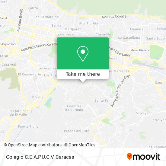 Mapa de Colegio C.E.A.P.U.C.V