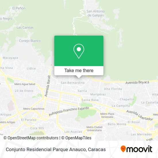 Mapa de Conjunto Residencial Parque Anauco