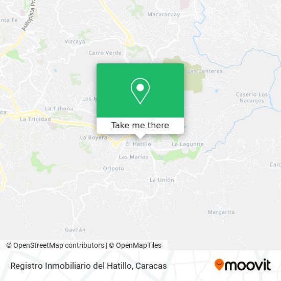 Registro Inmobiliario del Hatillo map