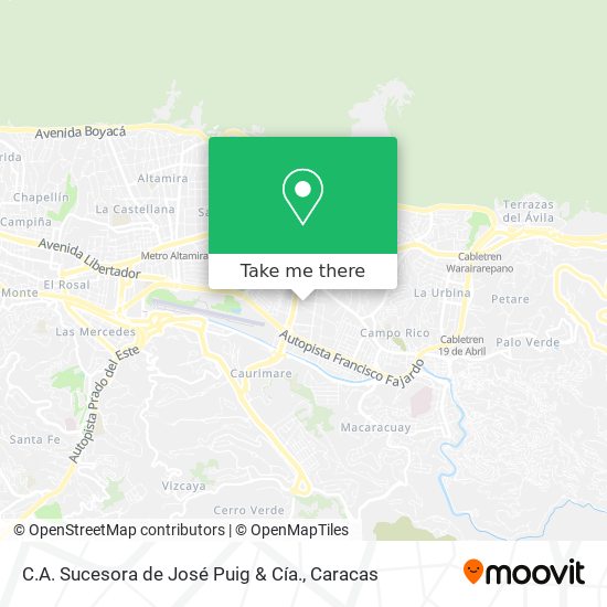C.A. Sucesora de José Puig & Cía. map
