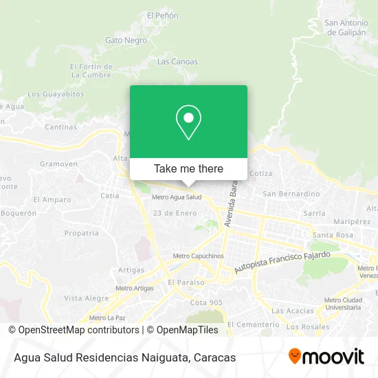 Mapa de Agua Salud Residencias Naiguata