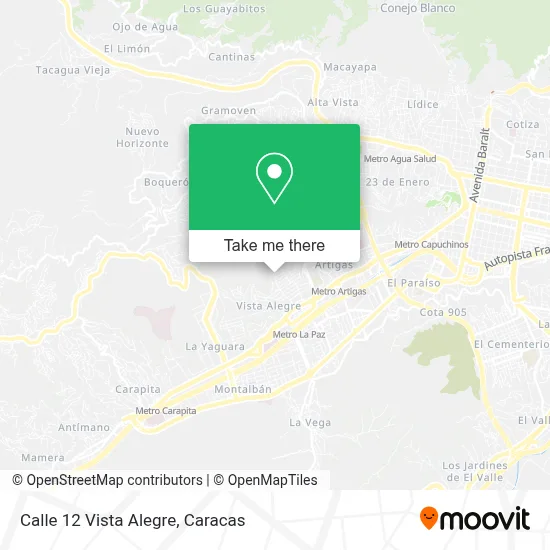 Calle 12 Vista Alegre map