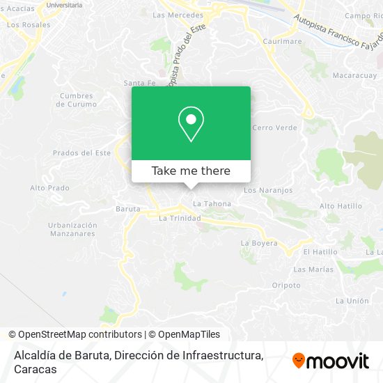 Alcaldía de Baruta, Dirección de Infraestructura map