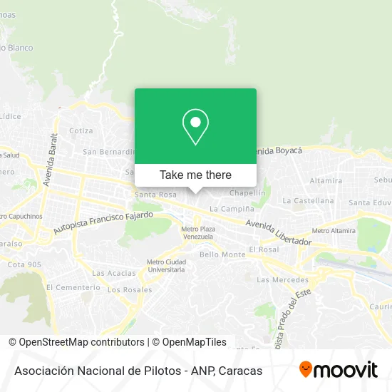 Asociación Nacional de Pilotos - ANP map