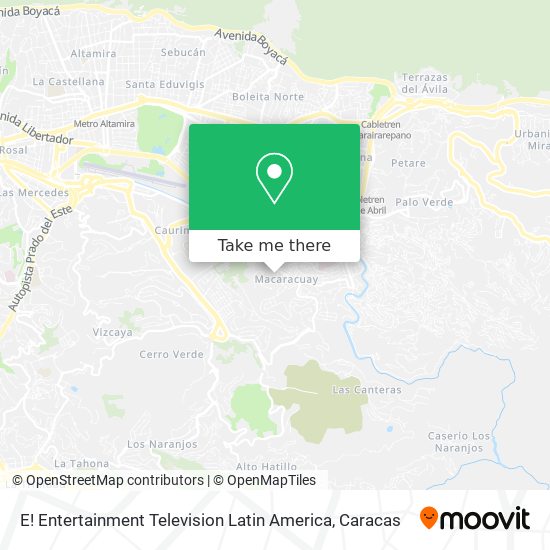 E! Entertainment Television Latin America map