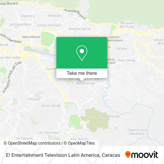Mapa de E! Entertainment Television Latin America