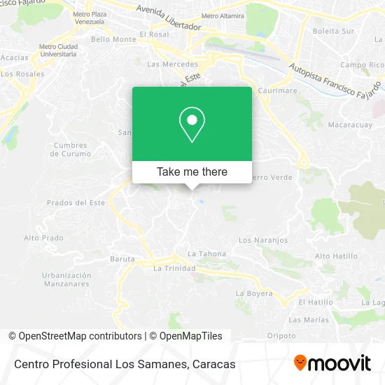Mapa de Centro Profesional Los Samanes