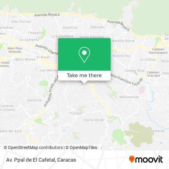 Av. Ppal de El Cafetal map