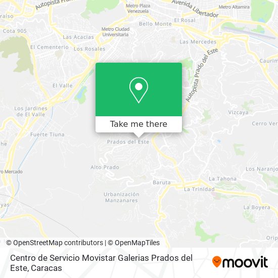 Centro de Servicio Movistar Galerias Prados del Este map
