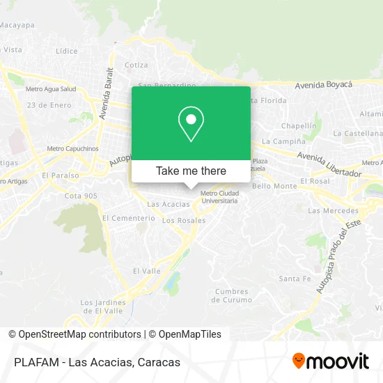 PLAFAM - Las Acacias map