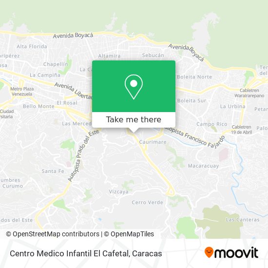 Centro Medico Infantil El Cafetal map