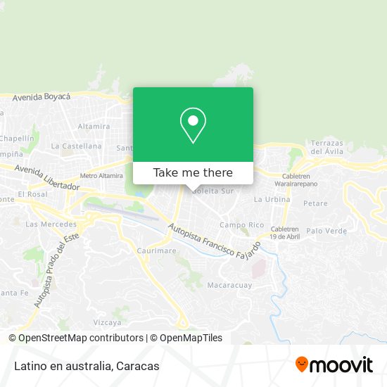 Latino en australia map