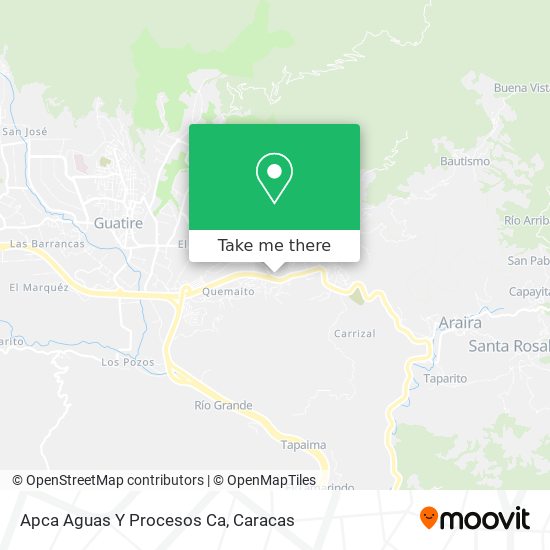 Apca Aguas Y Procesos Ca map