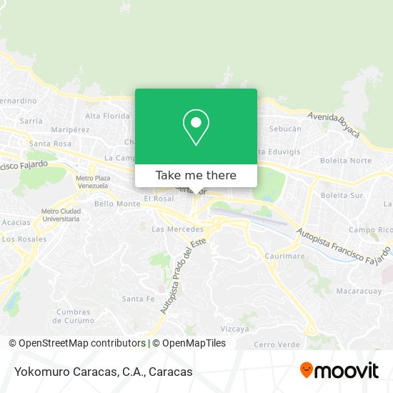 Mapa de Yokomuro Caracas, C.A.