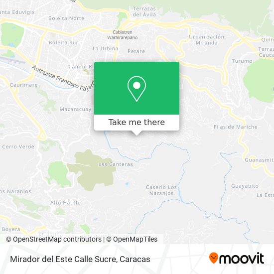 Mirador del Este Calle Sucre map