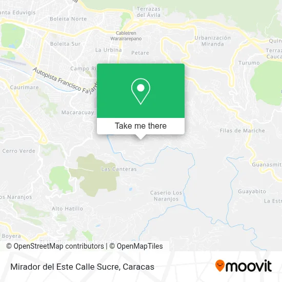 Mirador del Este Calle Sucre map