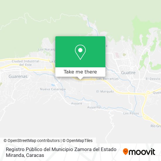 Registro Público del Municipio Zamora del Estado Miranda map