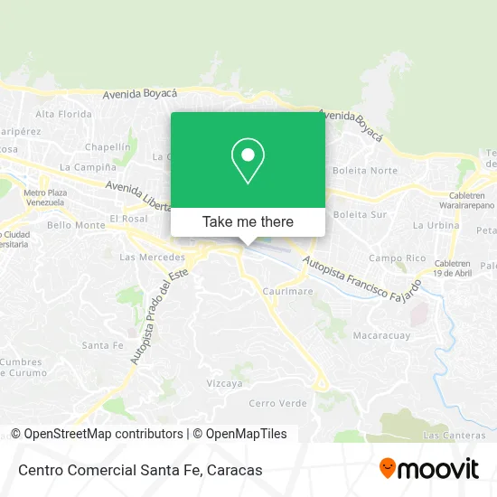 Centro Comercial Santa Fe map