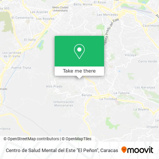 Centro de Salud Mental del Este "El Peñon" map