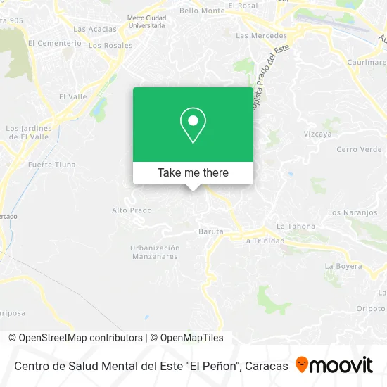 Centro de Salud Mental del Este "El Peñon" map