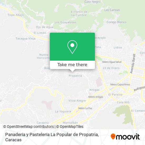 Panadería y Pastelería La Popular de Propatria map