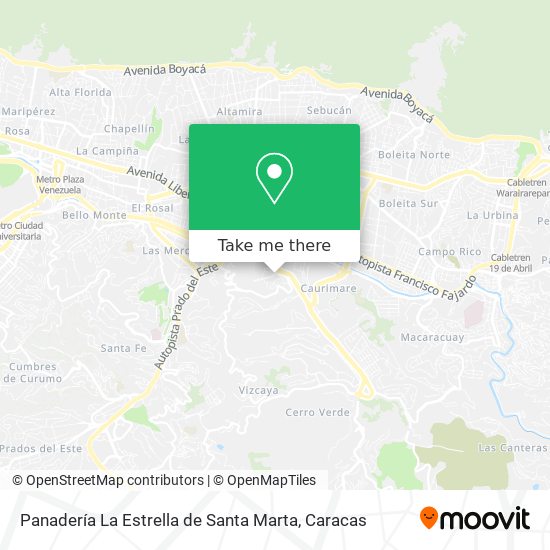 Panadería La Estrella de Santa Marta map