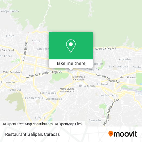 Restaurant Galipán map