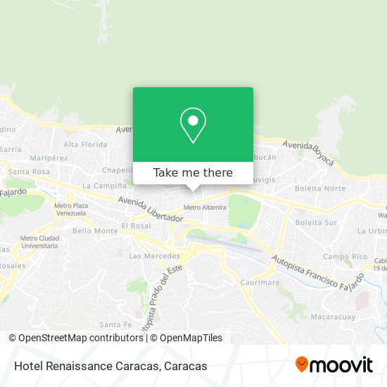 Hotel Renaissance Caracas map
