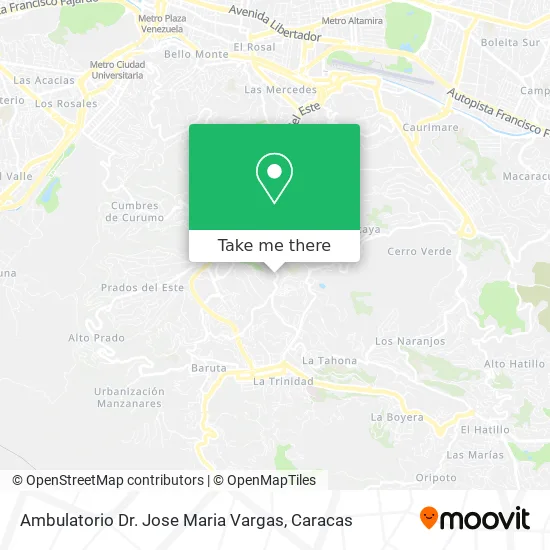 Mapa de Ambulatorio Dr. Jose Maria Vargas