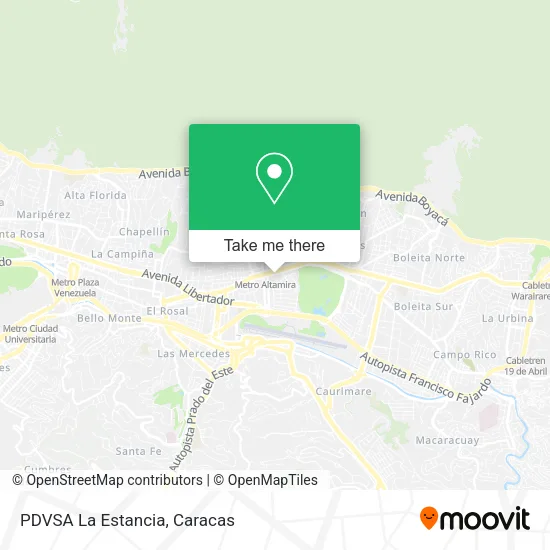 Mapa de PDVSA La Estancia
