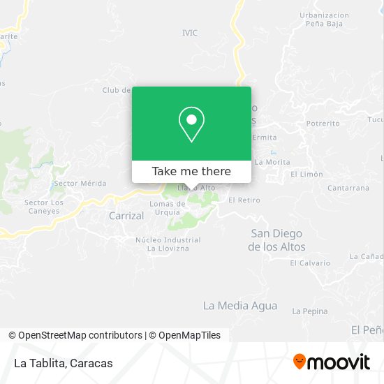 La Tablita map