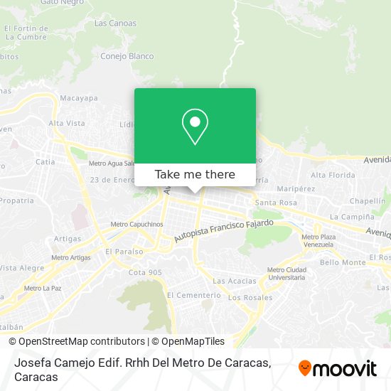 Josefa Camejo Edif. Rrhh Del Metro De Caracas map