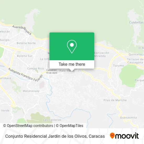 Mapa de Conjunto Residencial Jardín de los Olivos