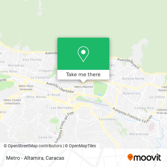 Metro - Altamira map