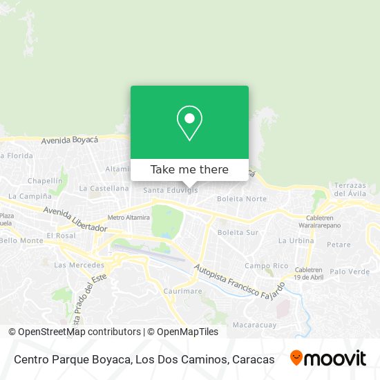 Centro Parque Boyaca, Los Dos Caminos map