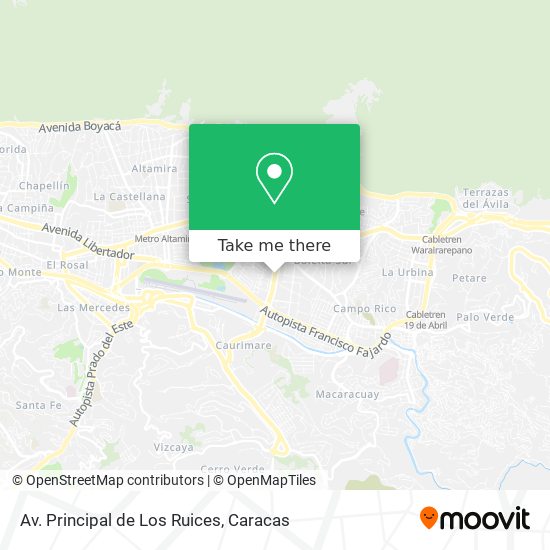 Av. Principal de Los Ruices map