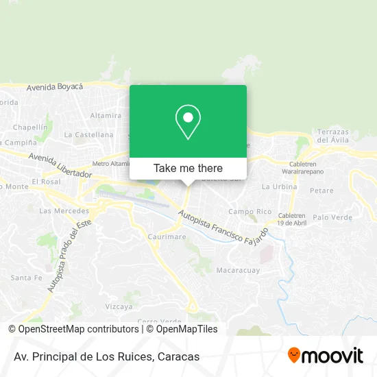 Mapa de Av. Principal de Los Ruices