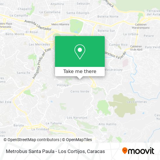 Metrobus Santa Paula - Los Cortijos map