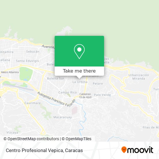 Centro Profesional Vepica map