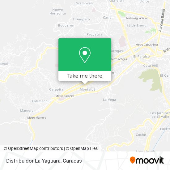 Distribuidor La Yaguara map