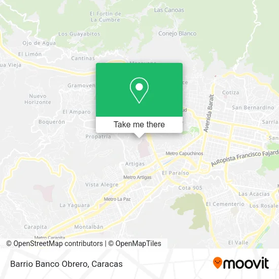 Barrio Banco Obrero map