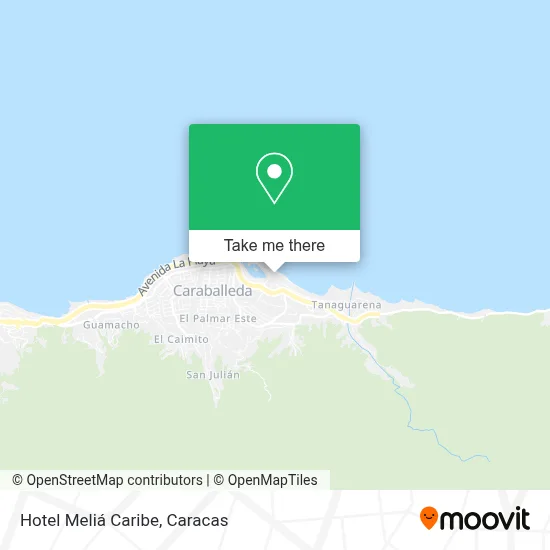 Hotel Meliá Caribe map