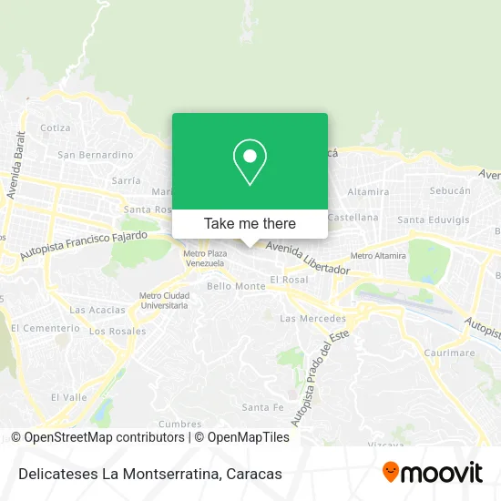 Mapa de Delicateses La Montserratina