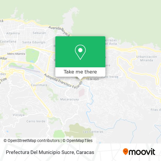 Mapa de Prefectura Del Municipio Sucre