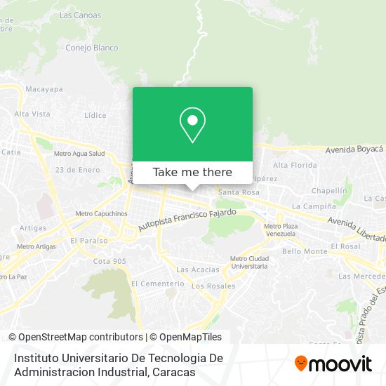 Instituto Universitario De Tecnologia De Administracion Industrial map