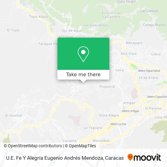 Mapa de U.E. Fe Y Alegría Eugenio Andrés Mendoza