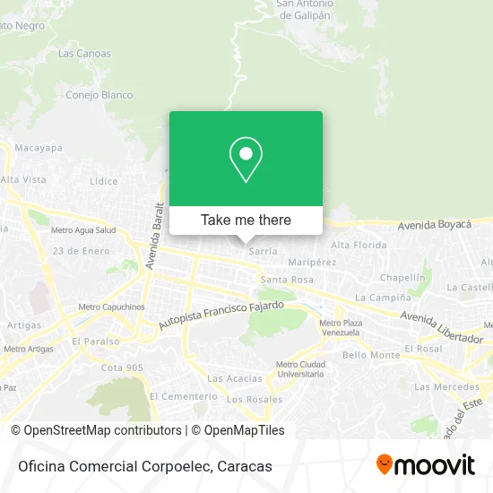Oficina Comercial Corpoelec map