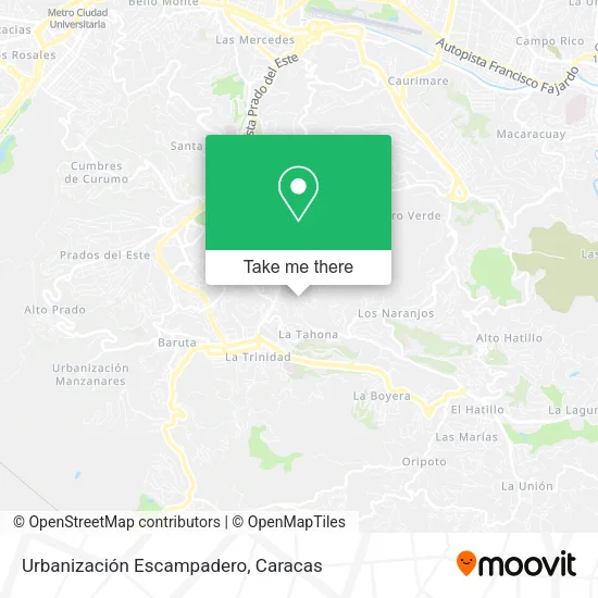 Mapa de Urbanización Escampadero