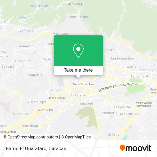 Barrio El Guarataro map