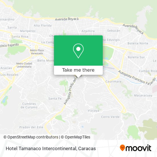 Mapa de Hotel Tamanaco Intercontinental